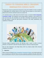 Things to Consider While Choosing Immigration Consultants - slide 1