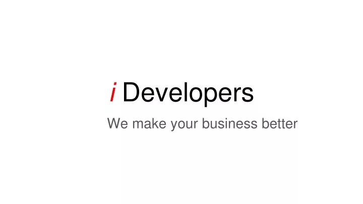 i developers