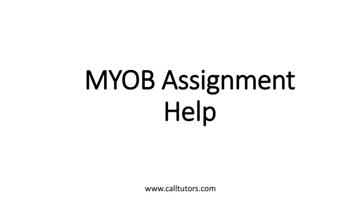 myob assignment help