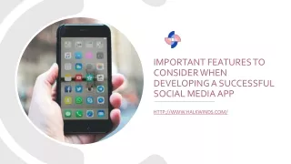 important features to consider when developing