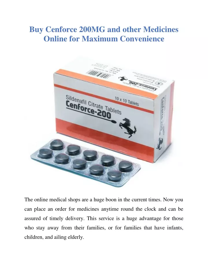 buy cenforce 200mg and other medicines online