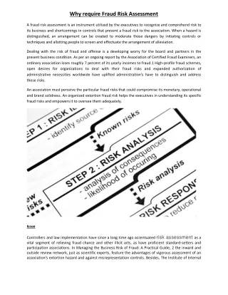 Why require Fraud Risk Assessment