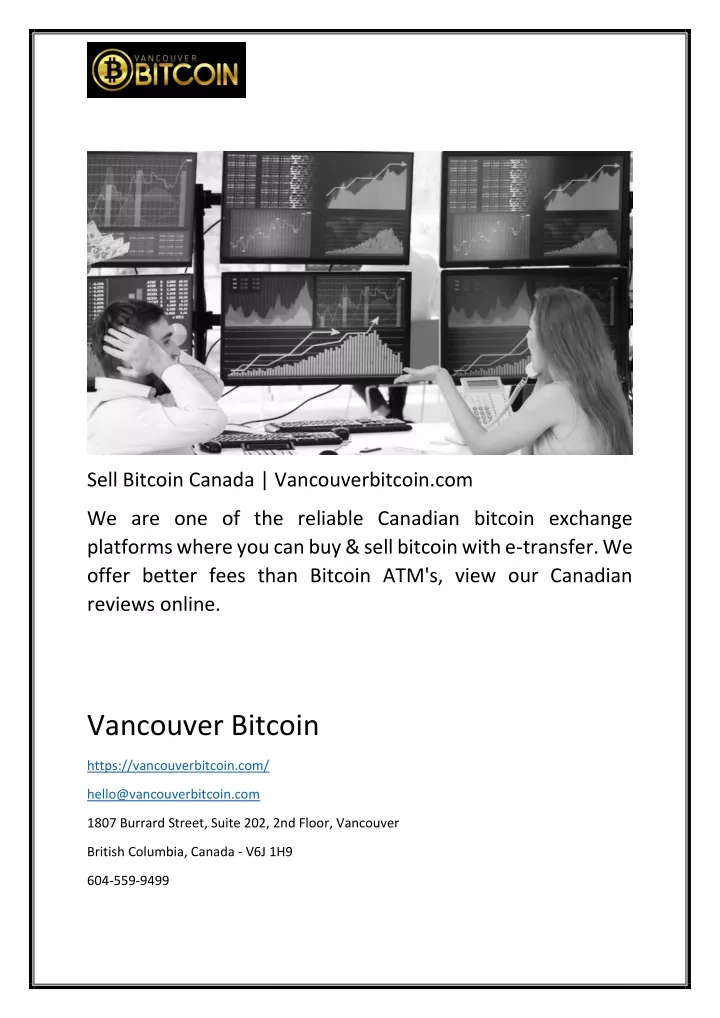 sell bitcoin canada vancouverbitcoin com