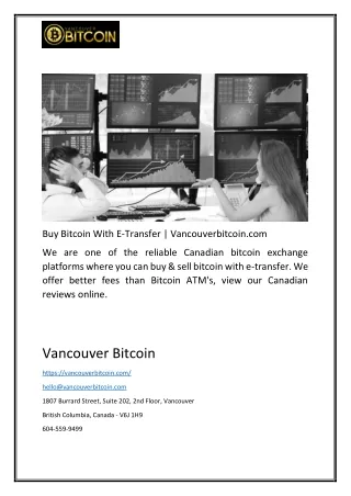 buy bitcoin with e transfer vancouverbitcoin com