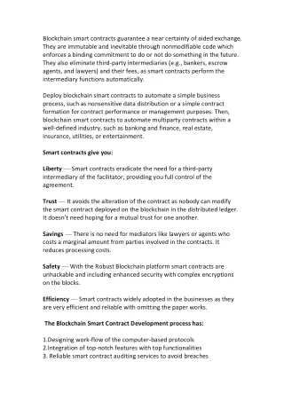blockchain smart contracts guarantee a near