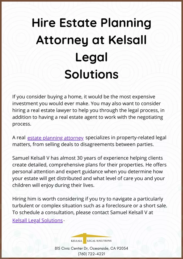 hire estate planning attorney at kelsall legal