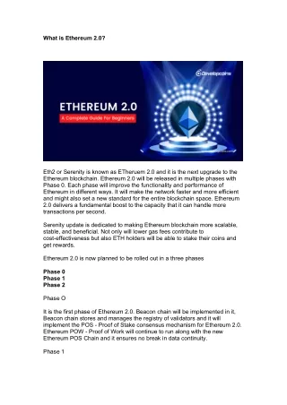what is ethereum 2 0