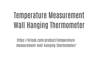 Temperature Measurement Wall Hanging Thermometer