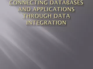 connecting databases and applications through data integration