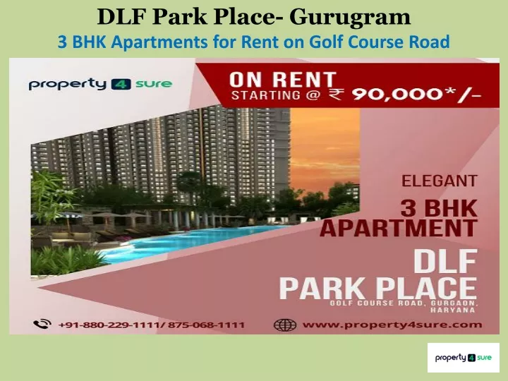 dlf park place gurugram 3 bhk apartments for rent