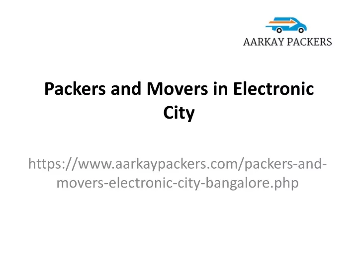 packers and movers in electronic city