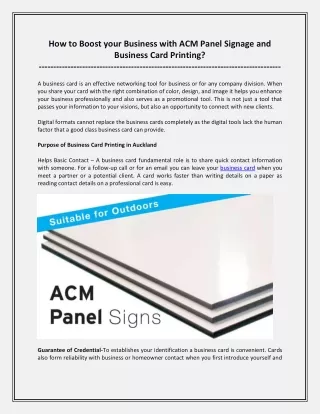 how to boost your business with acm panel signage