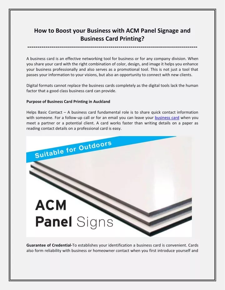 how to boost your business with acm panel signage