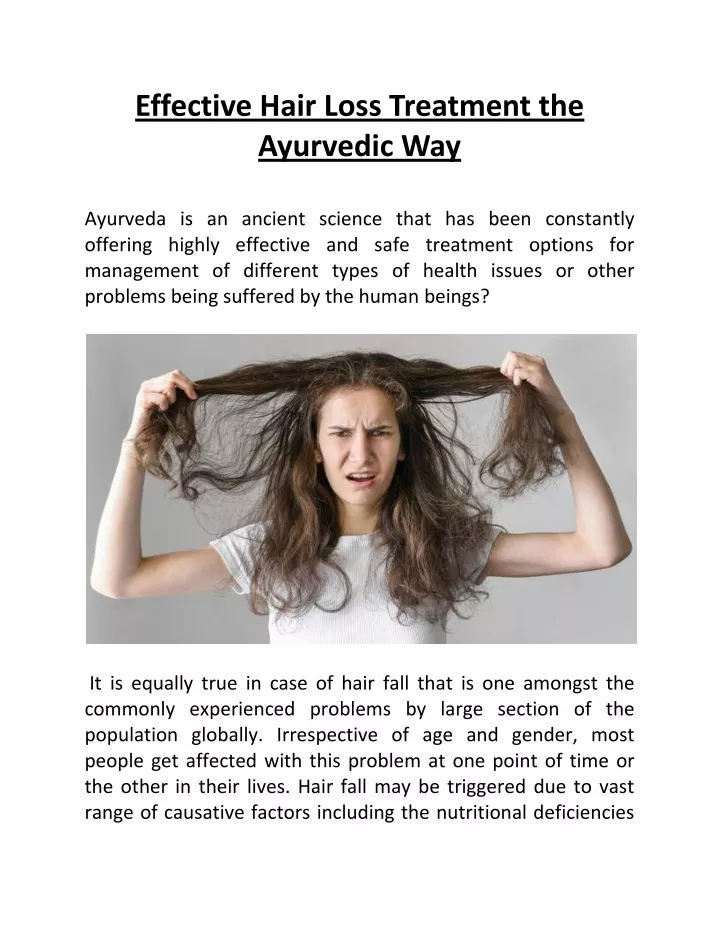 effective hair loss treatment the ayurvedic