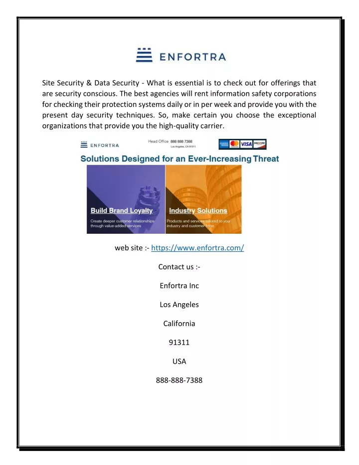 site security data security what is essential