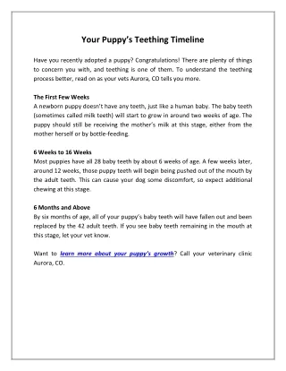 your puppy s teething timeline