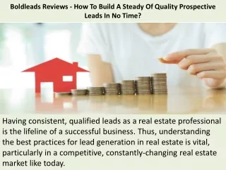 boldleads reviews how to build a steady of quality prospective leads in no time