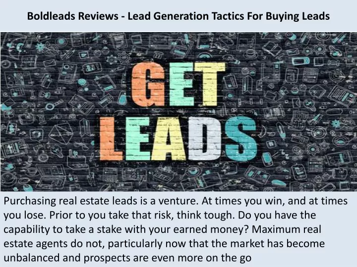 boldleads reviews lead generation tactics for buying leads