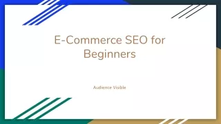 E-Commerce SEO for Beginners