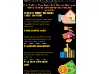 Tips from Eric Dalius that can drive real estate investors toward success