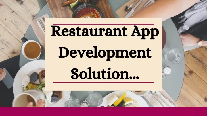 restaurant app development solution
