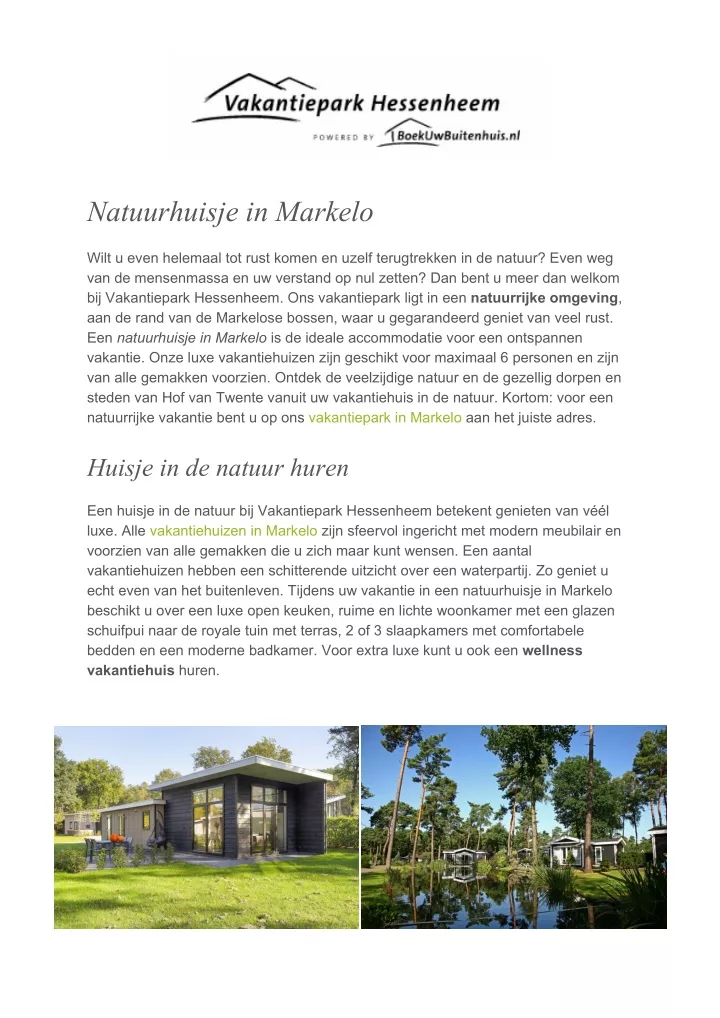 natuurhuisje in markelo