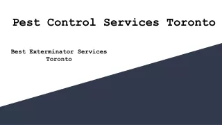 Pest Control Services Toronto | Best Exterminator Services Toronto
