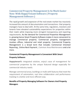 Property management software