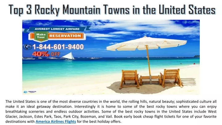 top 3 rocky mountain towns in the united states