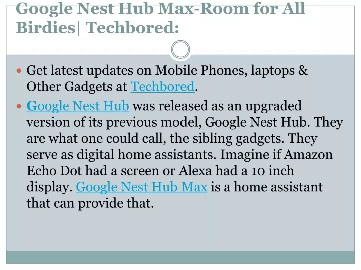 google nest hub max room for all birdies techbored