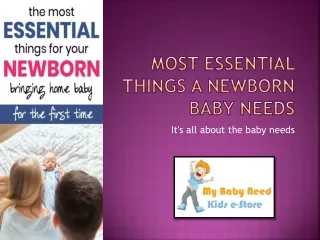 Most Essential Things a Newborn Baby nNeeds