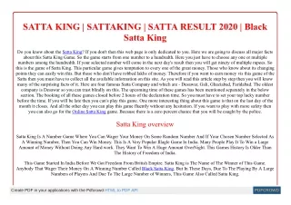 satta king sattaking satta result 2020 black