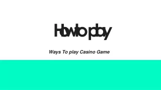 How to Pay Casino Pay