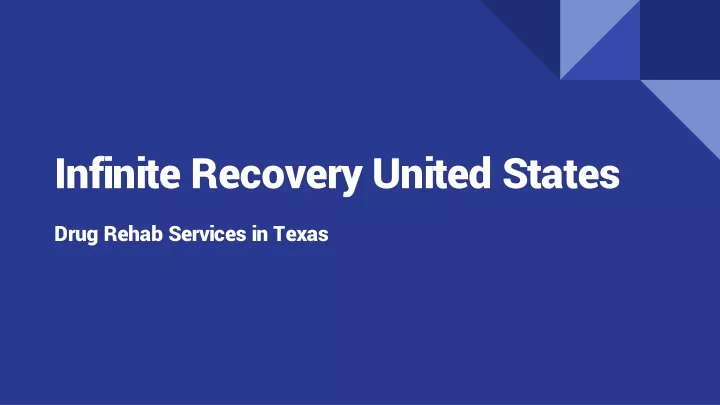 infinite recovery united states