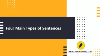 four main types of sentences