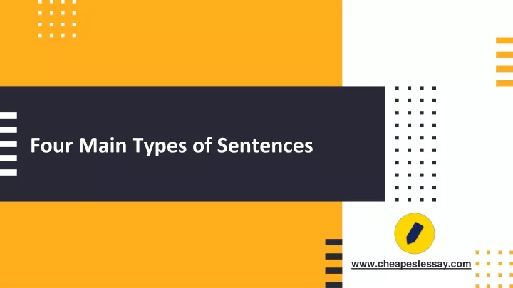 four main types of sentences