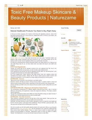 Natural Healthcare Products You Need to Buy Right Away