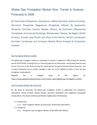global gas fumigation market size trends analysis