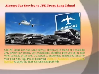 airport car service to jfk from long island