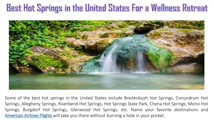 best hot springs in the united states