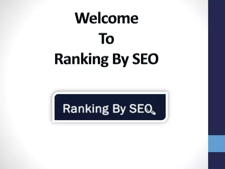 welcome to ranking by seo