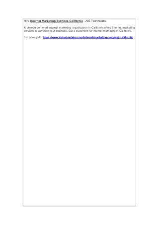 hire internet marketing services california