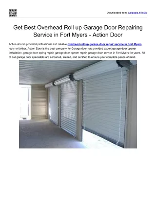 Roll up Garage Doors Fort Myers FL - Action Door