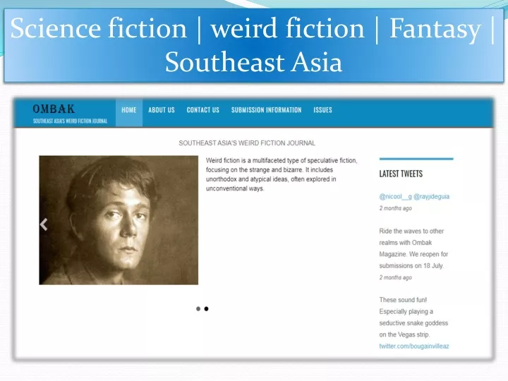 science fiction weird fiction fantasy southeast