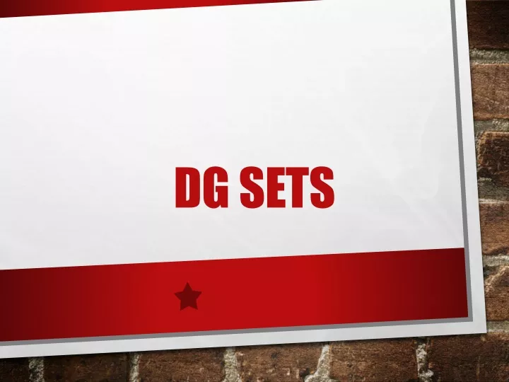 dg sets