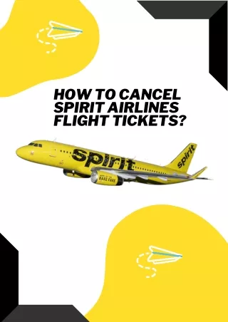 How to cancel Spirit Airlines Flight tickets?