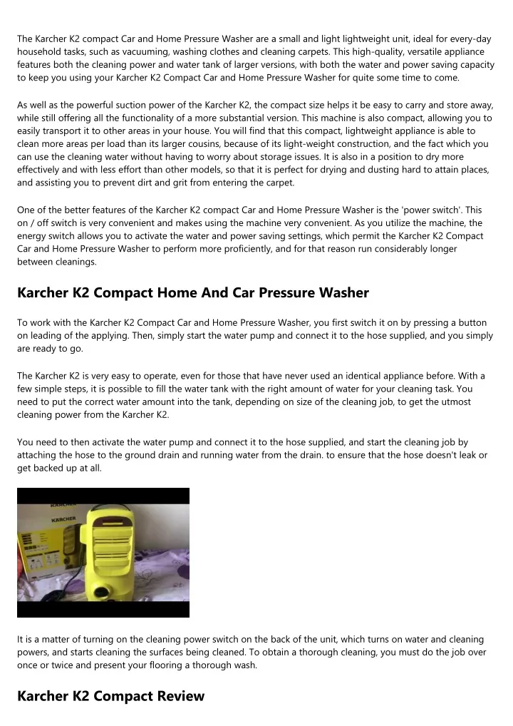 the karcher k2 compact car and home pressure