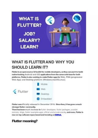 What is Flutter and why you should learn it?