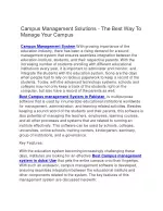 Campus Management Solutions - The Best Way To Manage Your Campus - slide 1
