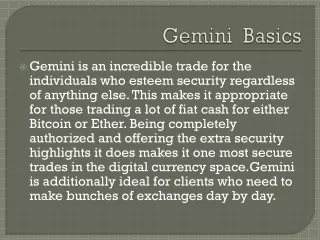 gemini basics